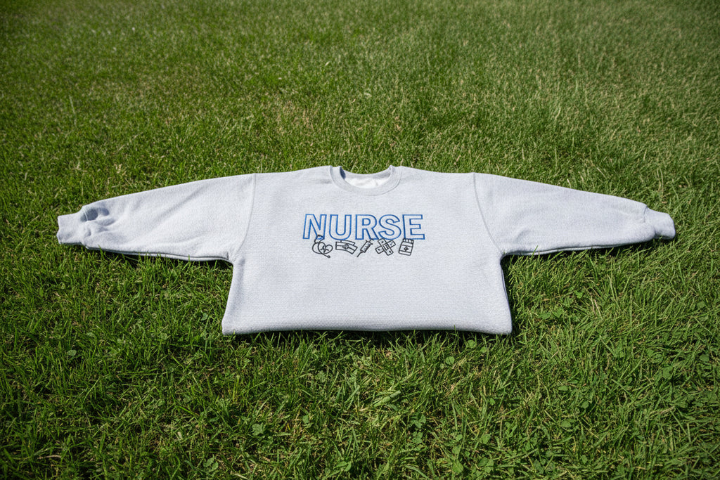 Embroidered Nurse Sweatshirt