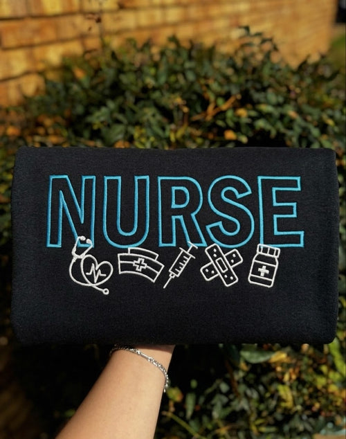Embroidered Nurse Sweatshirt